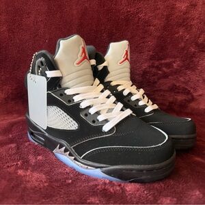 Jordan 5 Retro metallic Black/White Retro Sneakers